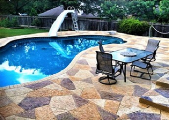 patio beside the pool