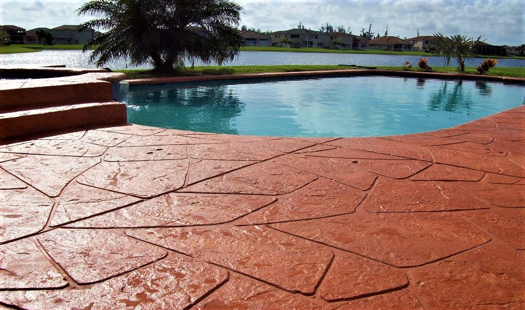 stamped concrete overlay