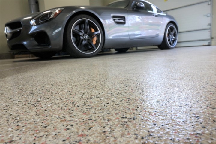 finished concrete garage flooring