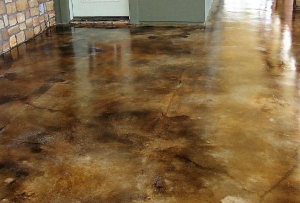 stained epoxy floor