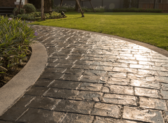 stamped concrete driveway
