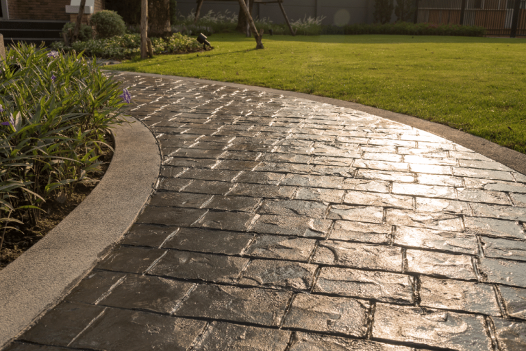 stamped concrete driveway
