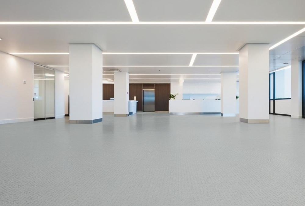 Slip-Resistant floor on wide commercial space