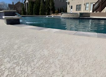 Spray textured pool deck