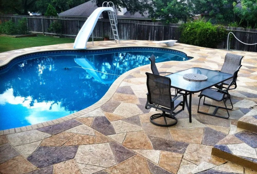 colored pool deck