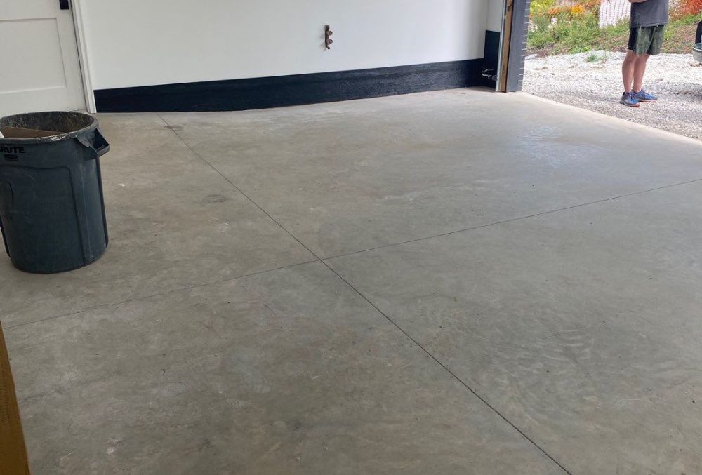 decorative concrete garage flooring