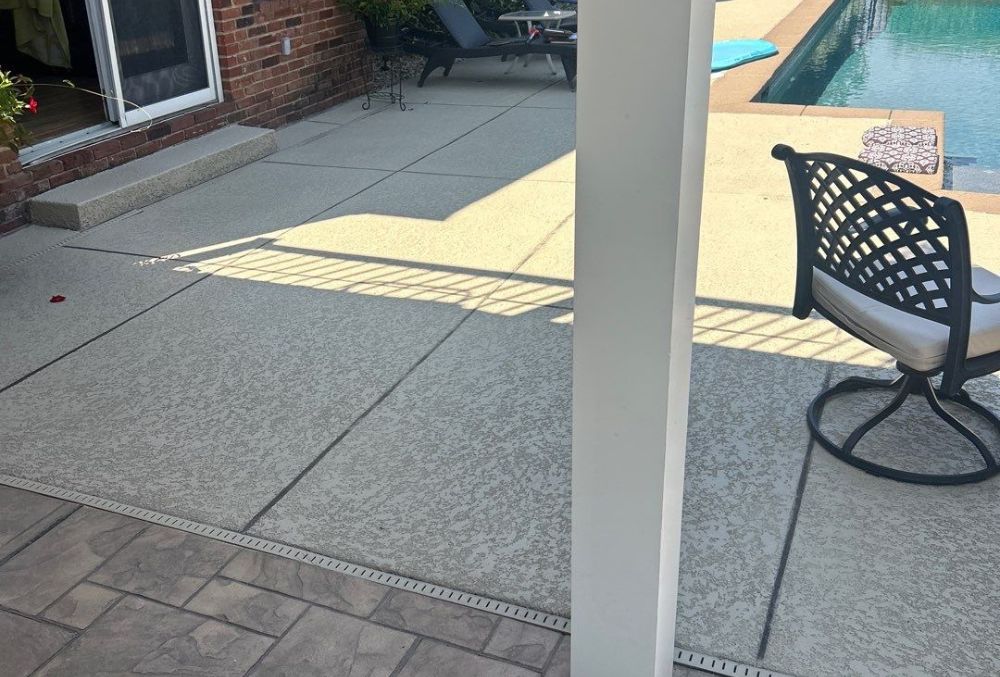 decorative concrete pool deck