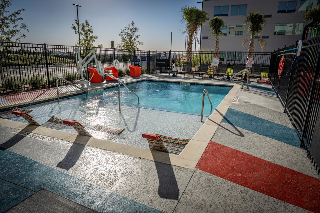 modern hotel pool deck atlanta