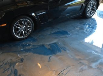 metallic garage floor