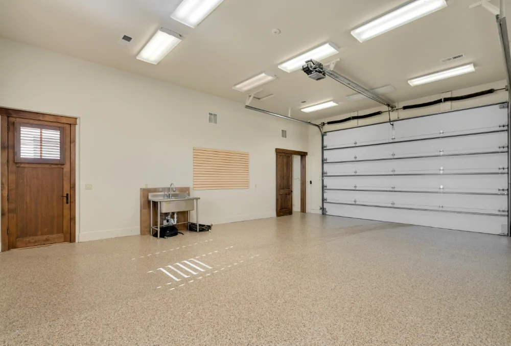 Polished garage floor